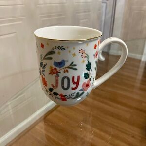 Brand New Grace Pantry Gold Trim Flower And Birds  Mug  Coffee “JOY”